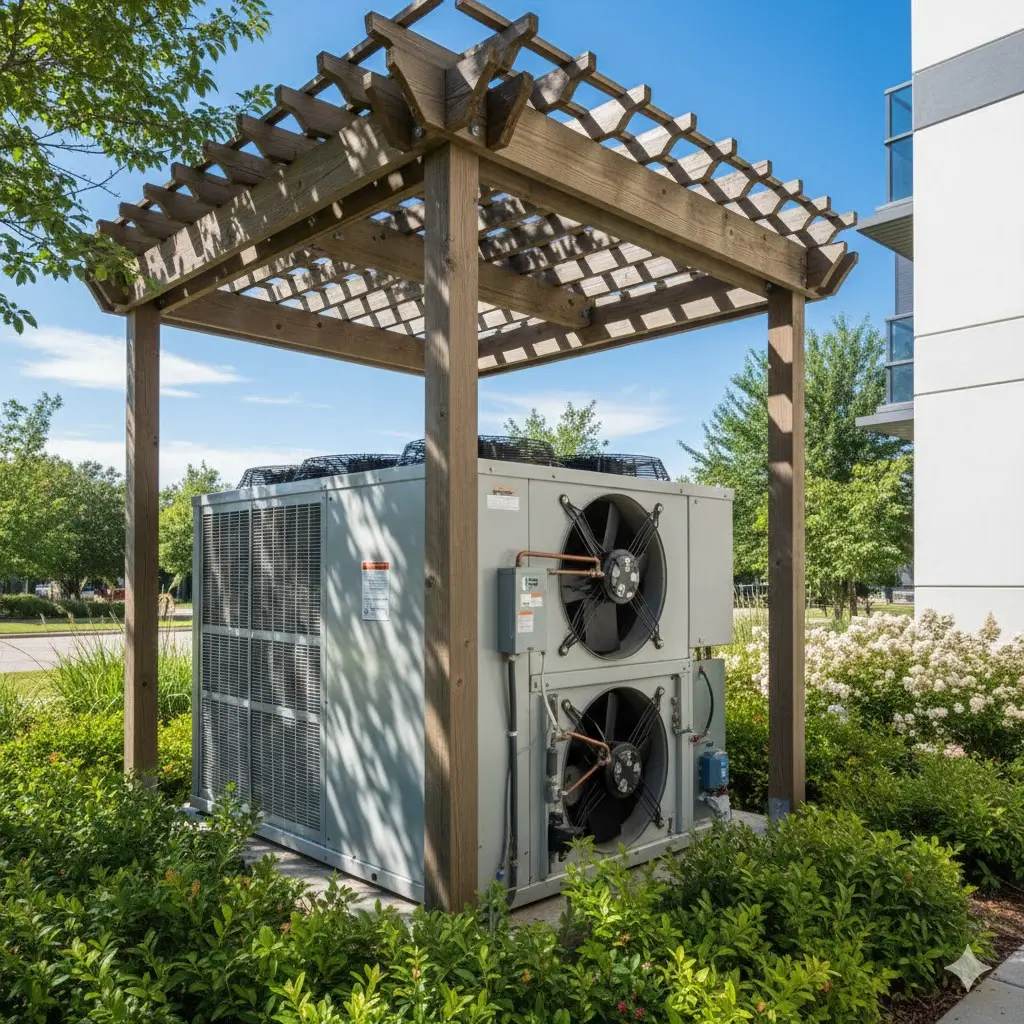 전기세 절약을 위해 통풍이 잘되는 곳에 설치된 워크인쿨러 실외기