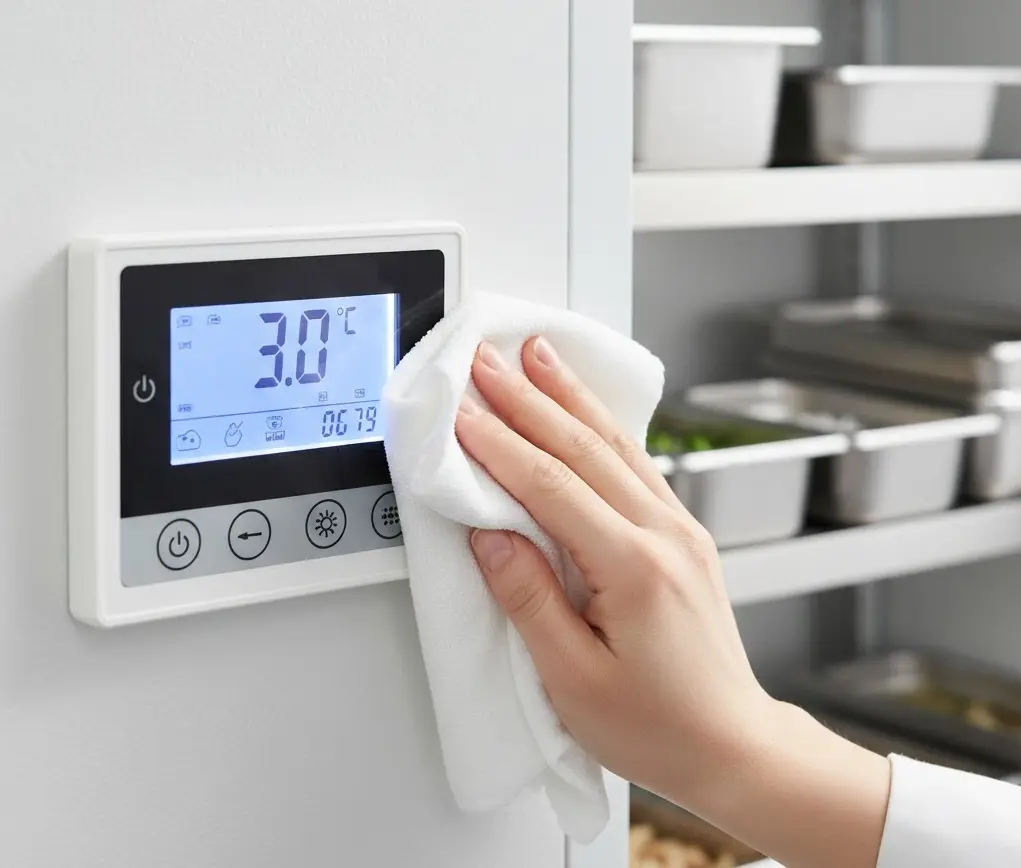 최적의 온도를 유지하며 관리되고 있는 워크인쿨러 온도 조절기