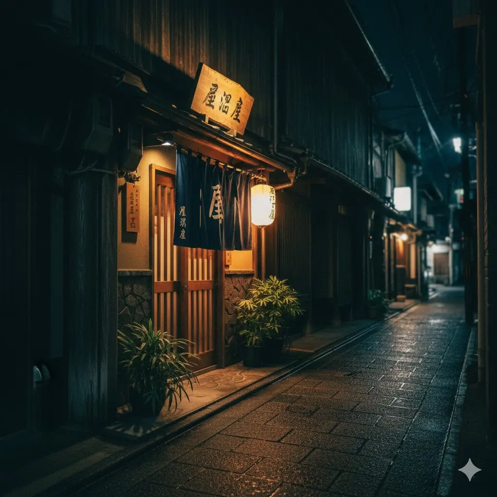 조용한 골목에 위치한 아담한 이자카야 외관