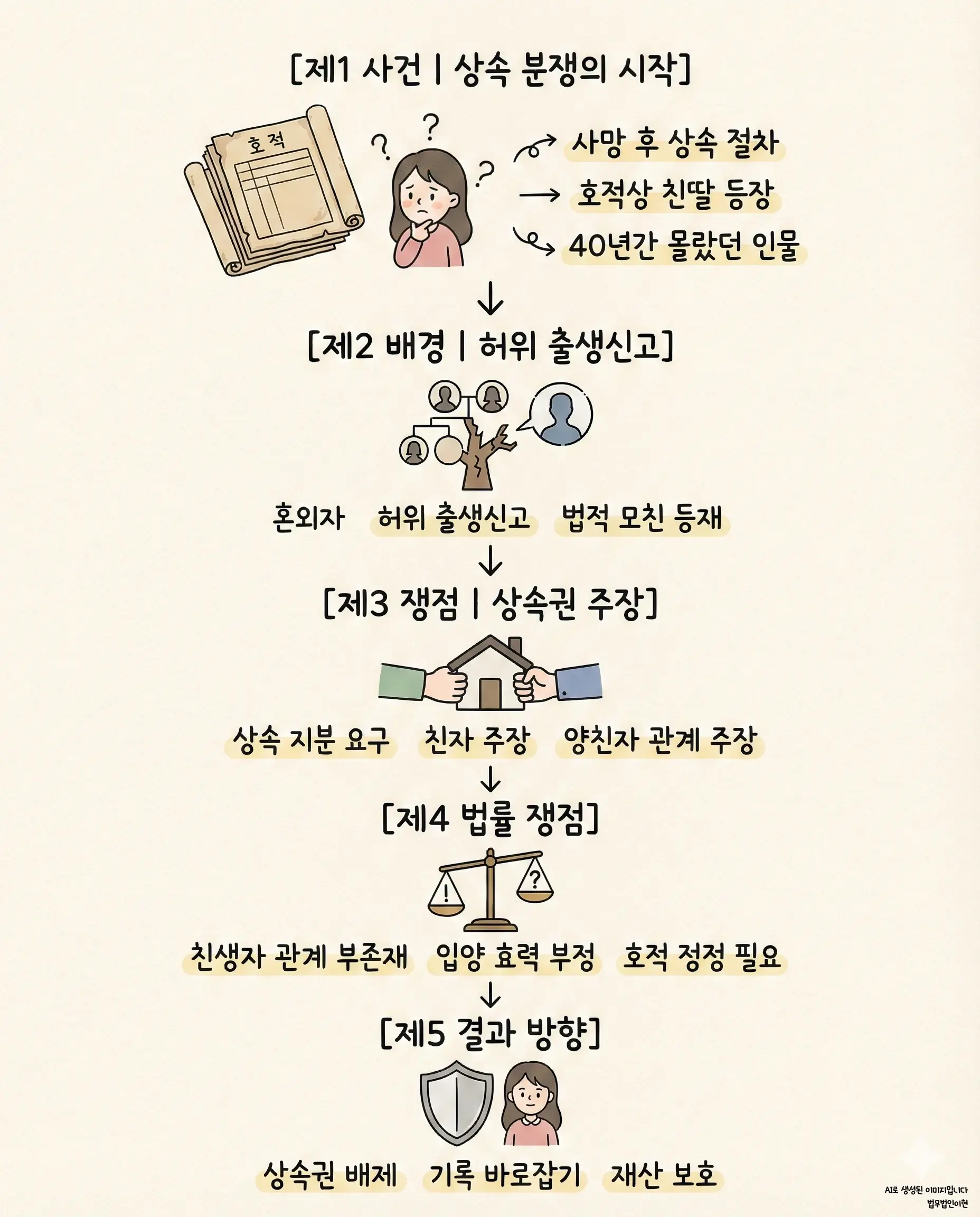 친자확인검사 필요한 상속분쟁 사건