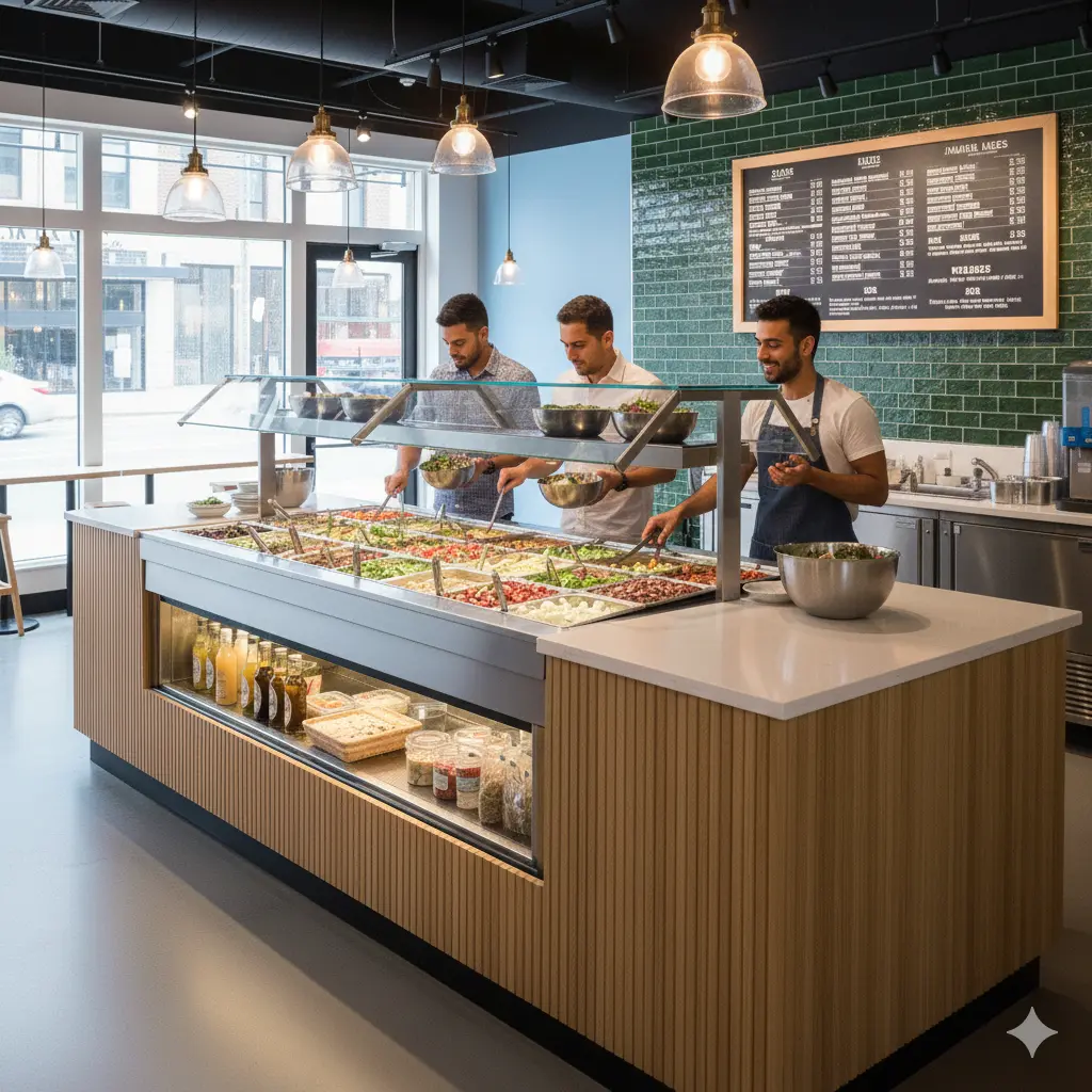 샐러드바 냉장고