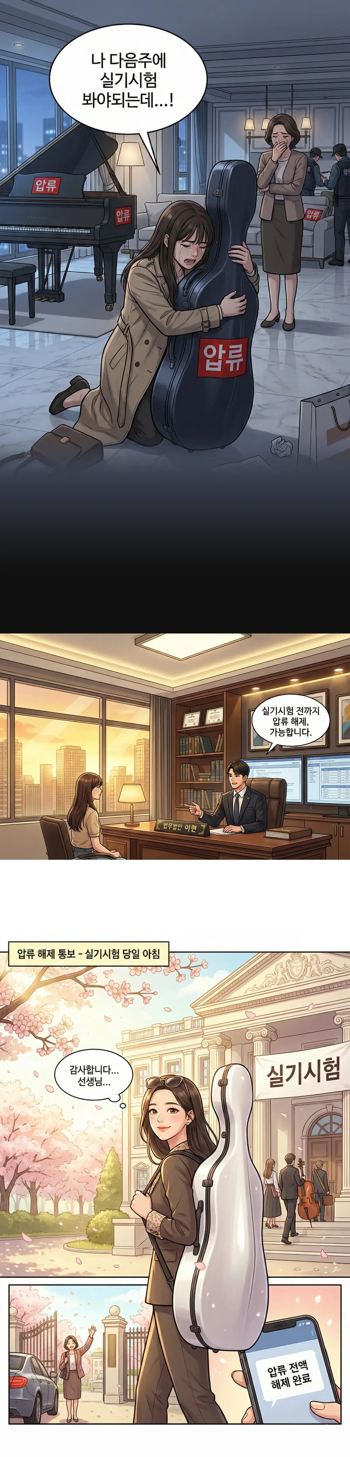 고급 주택 압류로 첼로까지 빼앗길 뻔한 음대생 구한 변호사