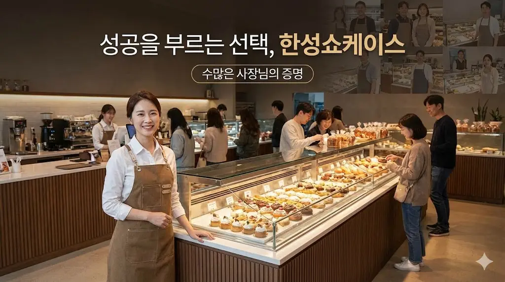 수많은 성공한 사장님들이 선택한 대한민국에서 가장 유명한 한성쇼케이스와 함께하는 매장 성공 모습