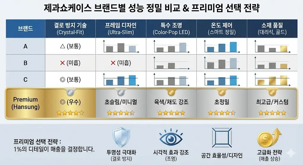 제과쇼케이스 브랜드별 성능 정밀 비교 및 프리미엄 선택 전략 이미지