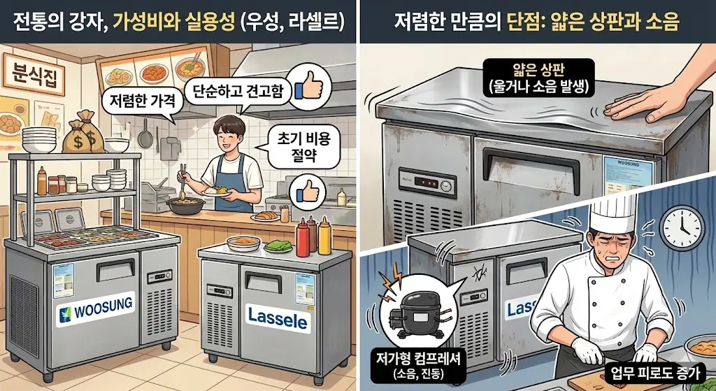 테이블냉장고