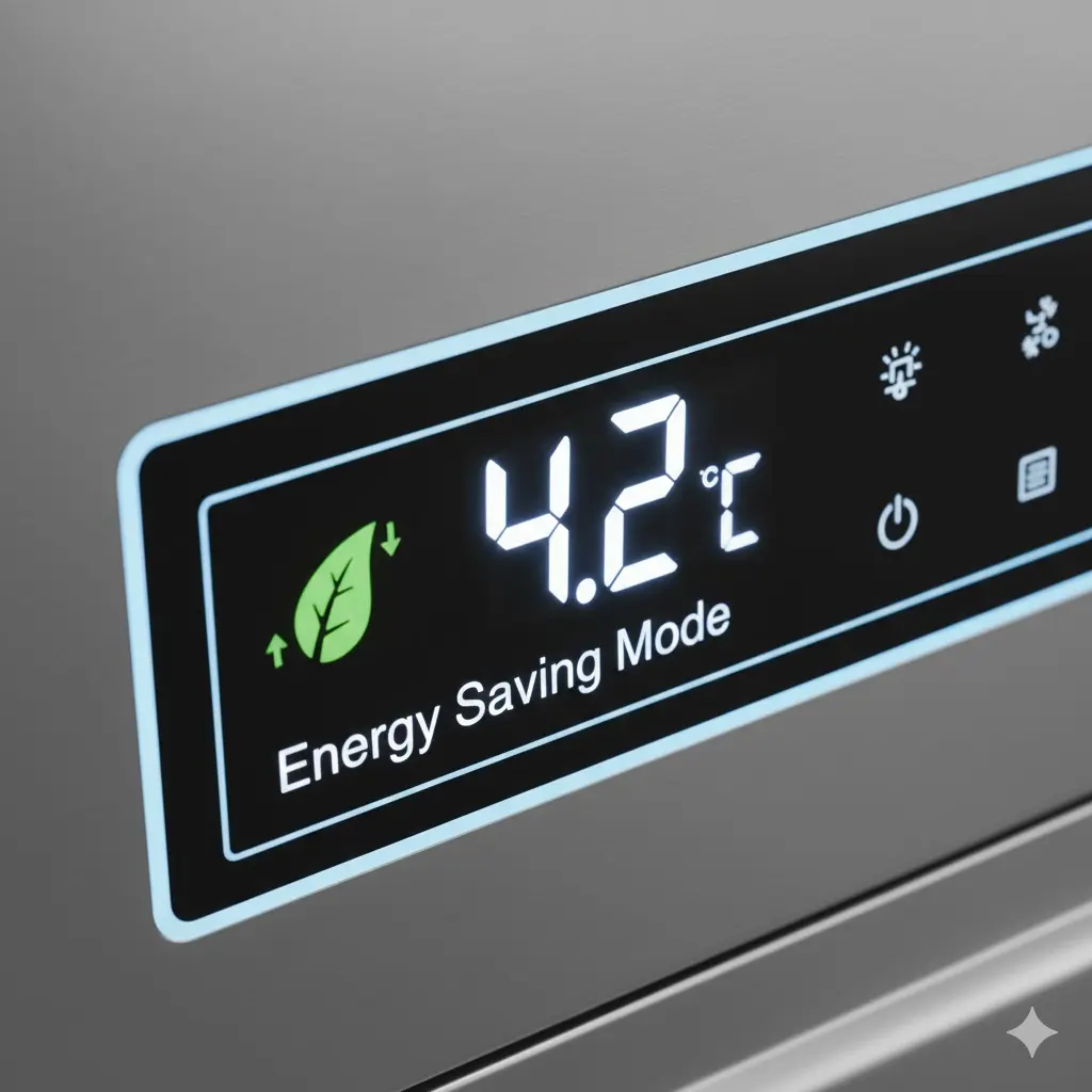 에너지 절감형 오픈쇼케이스 디지털 컨트롤 패널 이미지.