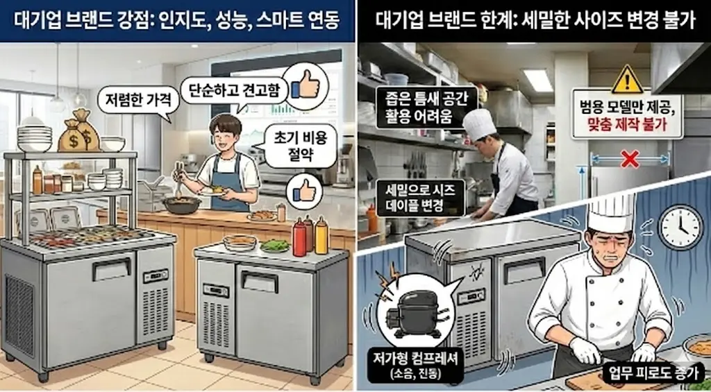테이블냉장고