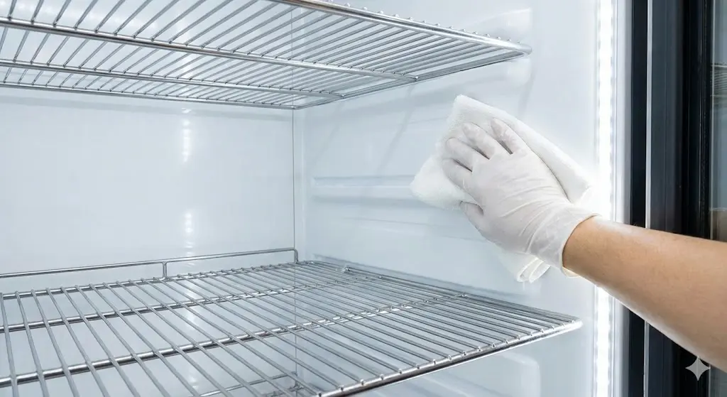 청소가 용이한 라운드형 내부 디자인과 항균 선반 디테일