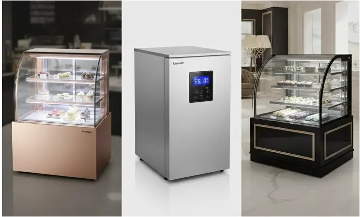 한성쇼케이스(노듀, 맞춤제작), 라셀르, 아르네 등 3대 브랜드 미니쇼케이스 특징 비교 인포그래픽