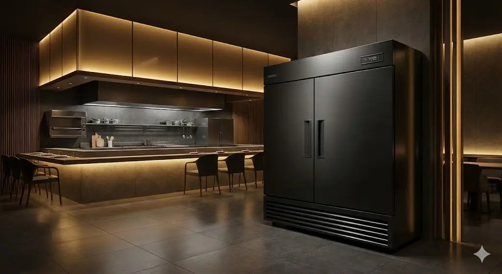 인테리어와 조화를 이루는 프리미엄 업소용김치냉장 설치 전경