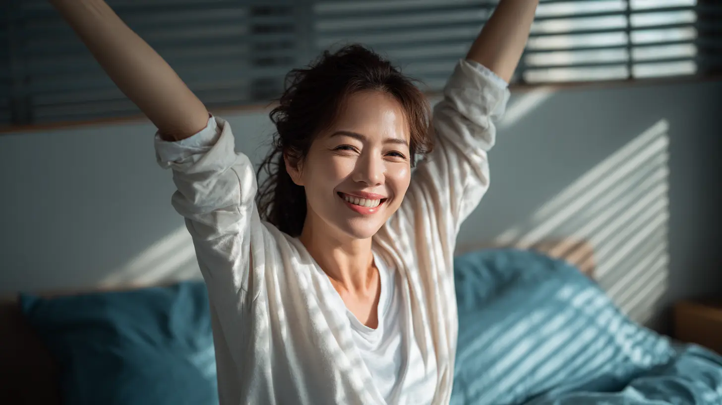 수면영양제 복용 효과로 활기찬 아침을 맞이한 30대 여성 | 녹트리서치