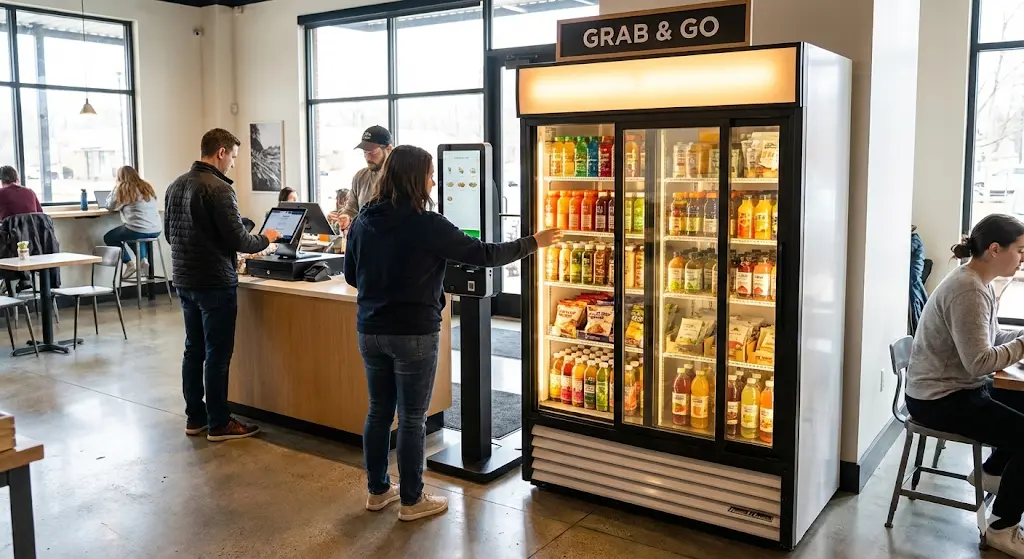 카페 음료 냉장고