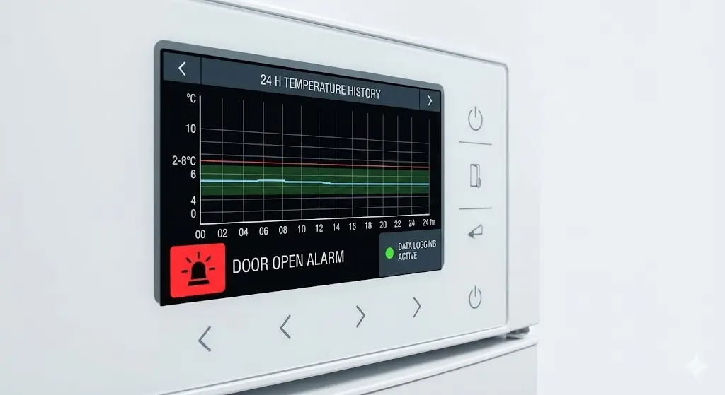 온도 기록 및 스마트 알람 기능이 탑재된 약국냉장고 제어판
