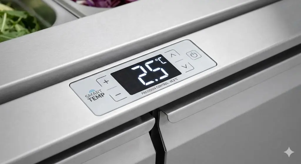 0.5도 이내 미세 온도 조절이 가능한 샐러드바냉장고 디지털 컨트롤러
