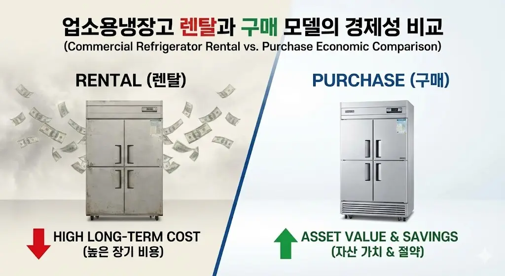 업소용냉장고 렌탈과 구매 모델의 경제성 비교