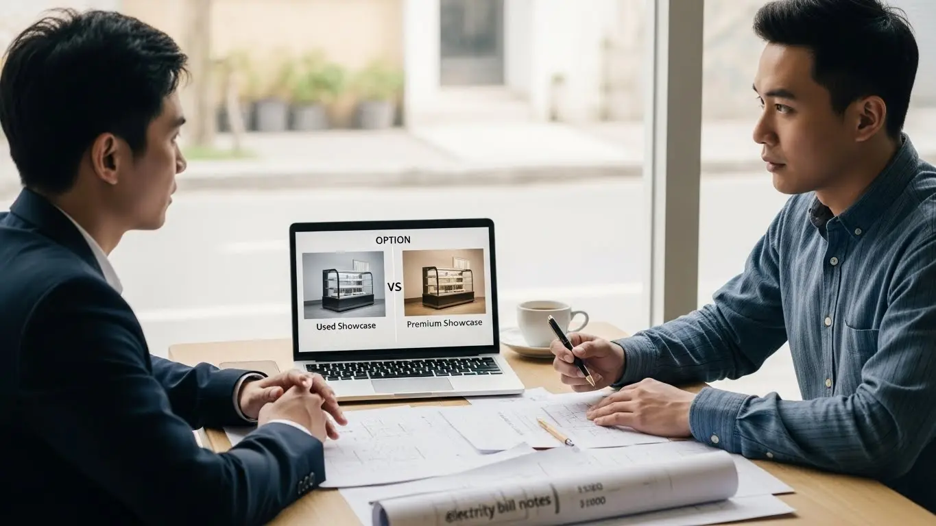 중고 쇼케이스 vs 프리미엄 한성 쇼케이스