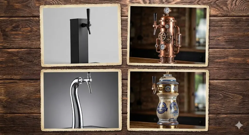 매장 컨셉에 맞춰 제작되는 다양한 소재와 디자인의 비스포크 타워.