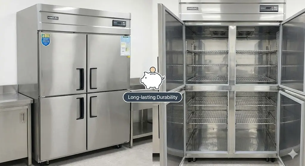 오랜 시간 사용해도 변함없는 광택과 내구성을 자랑하는 한성쇼케이스 장비