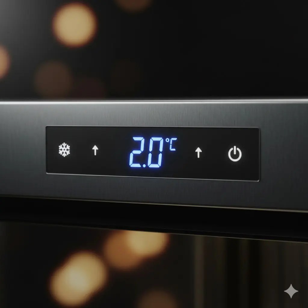 현대적인 디자인의 매립형 디지털 온도 조절 패널 상세 컷