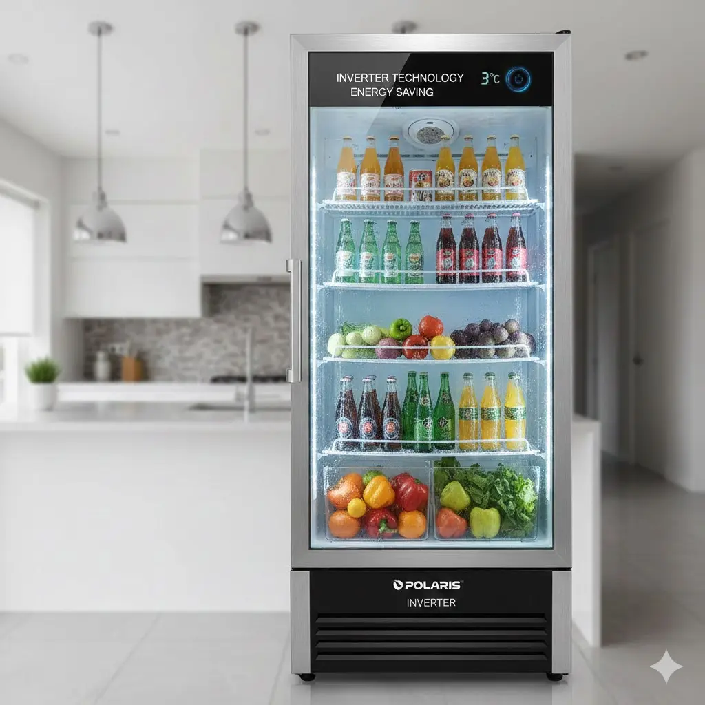 수평 조절과 환기 공간 확보로 진동·소음을 줄인 저소음 쇼케이스 냉장고 설치 예시