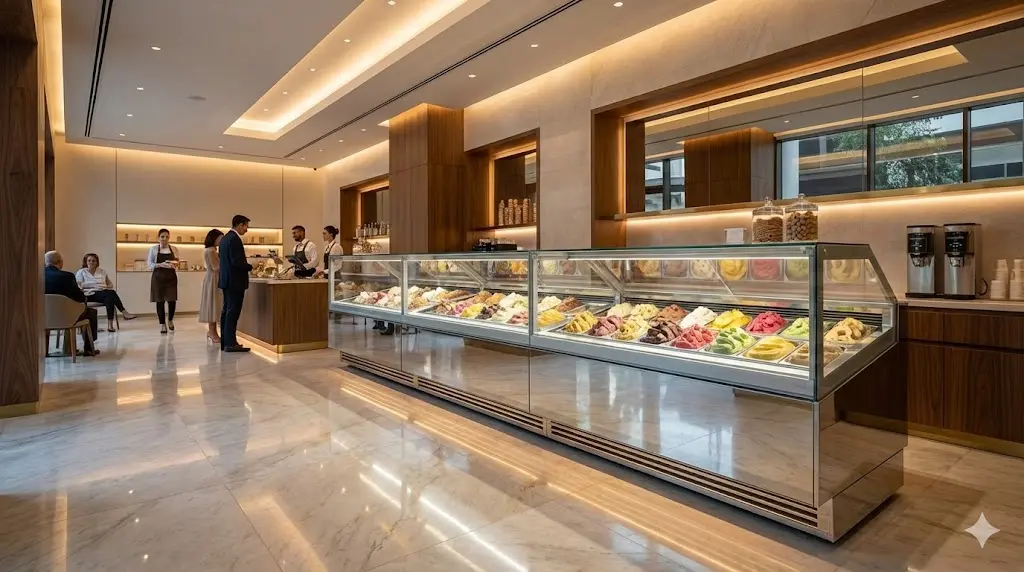 젤라또가 보석처럼 빛나는 하이엔드 쇼케이스.