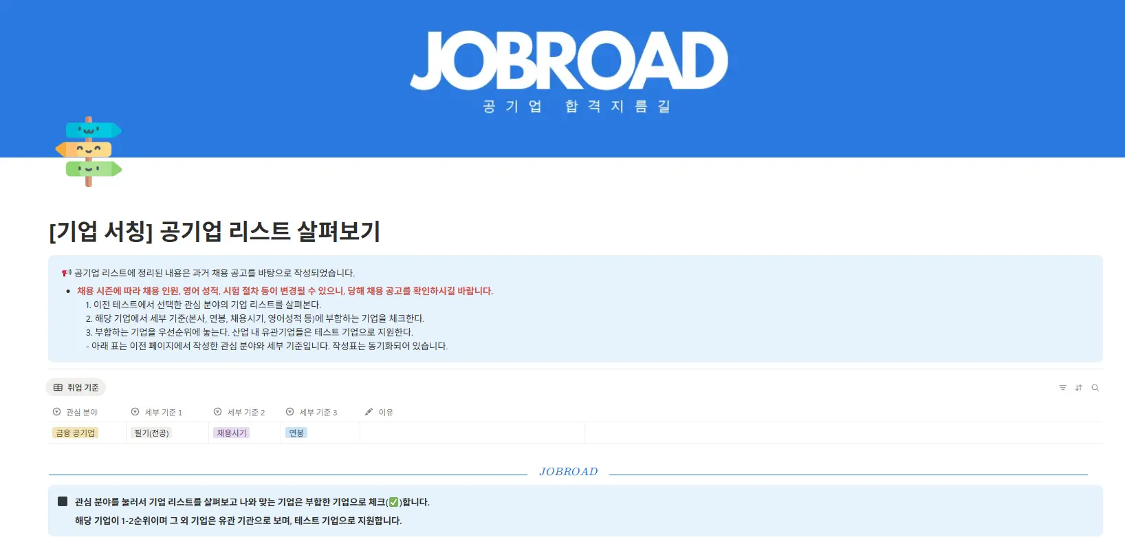 "잡로드 공기업 합격 플래너"