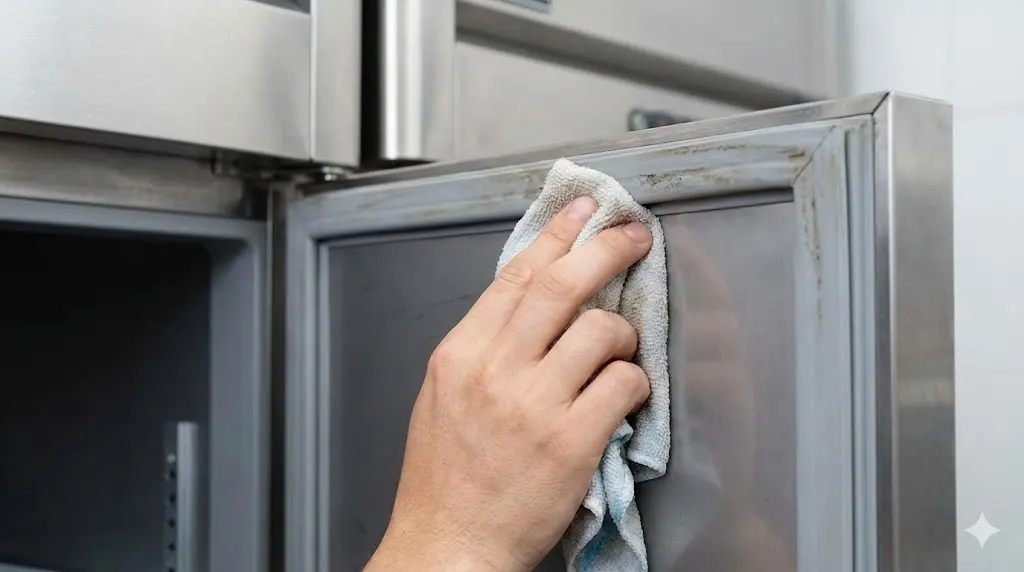 도어 가스켓 밀폐력을 테스트하는 업소용냉장고AS 팁