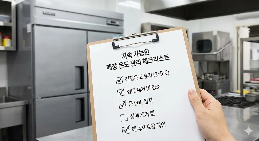 매일매일 체크리스트를 통해 냉장고 온도를 관리