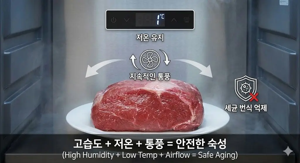 고습도, 저온, 통풍의 안전한 숙성 원리