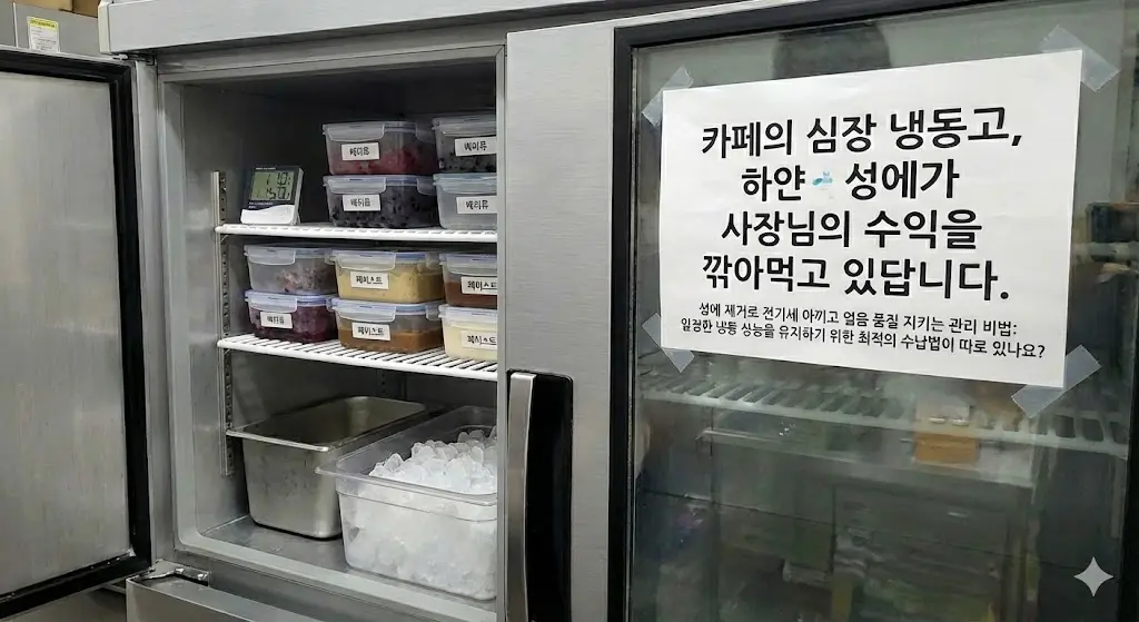 냉동 성능 유지를 위한 카페 냉동고 내부의 효율적인 수납 방식