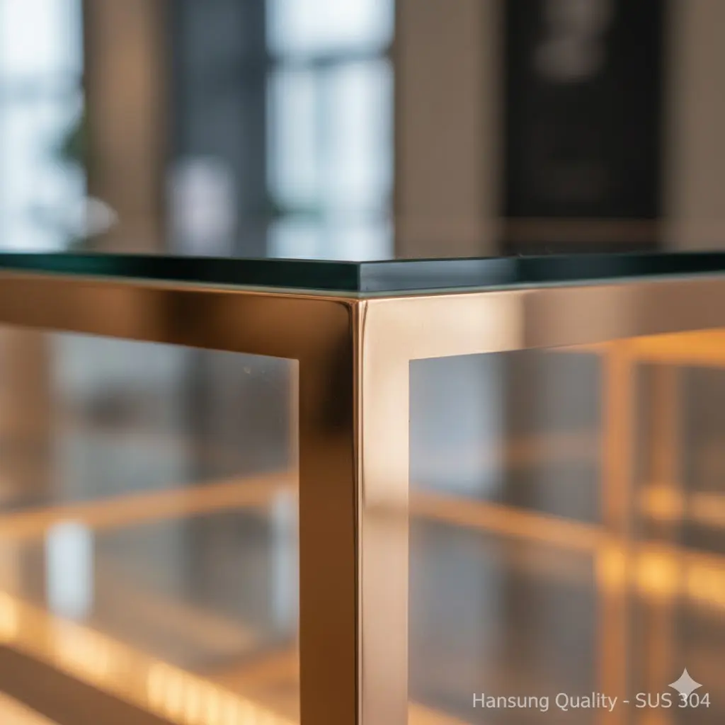 디테일의 차이, 최고급 SUS 304와 티타늄 도금 마감.