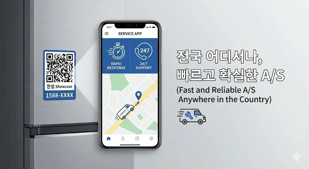전국 어디서나, 빠르고 확실한 A/S