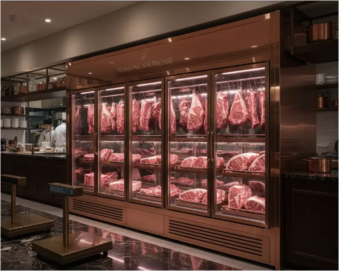 하이엔드 정육점의 메인 고기 쇼케이스