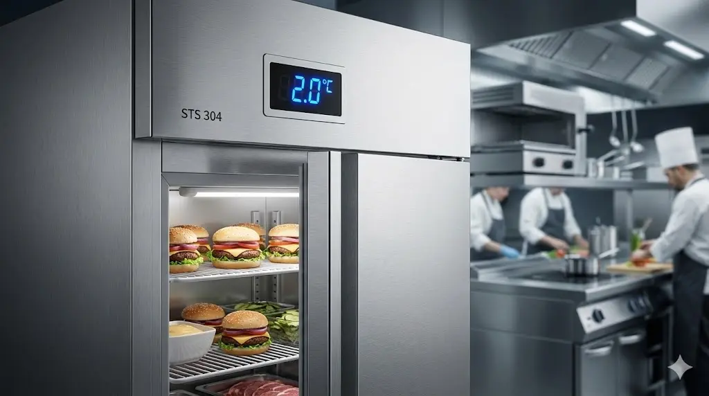 현대적이고 깔끔한 실버 메탈릭 감성의 정밀한 냉각 시스템을 강조합니다. 전문적이고 신뢰감 있는 분위기를 연출합니다.