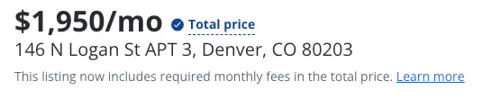 Zillow rolled out a new "Total Price" badge for listings in Massachusetts, Connecticut and Colorado. 