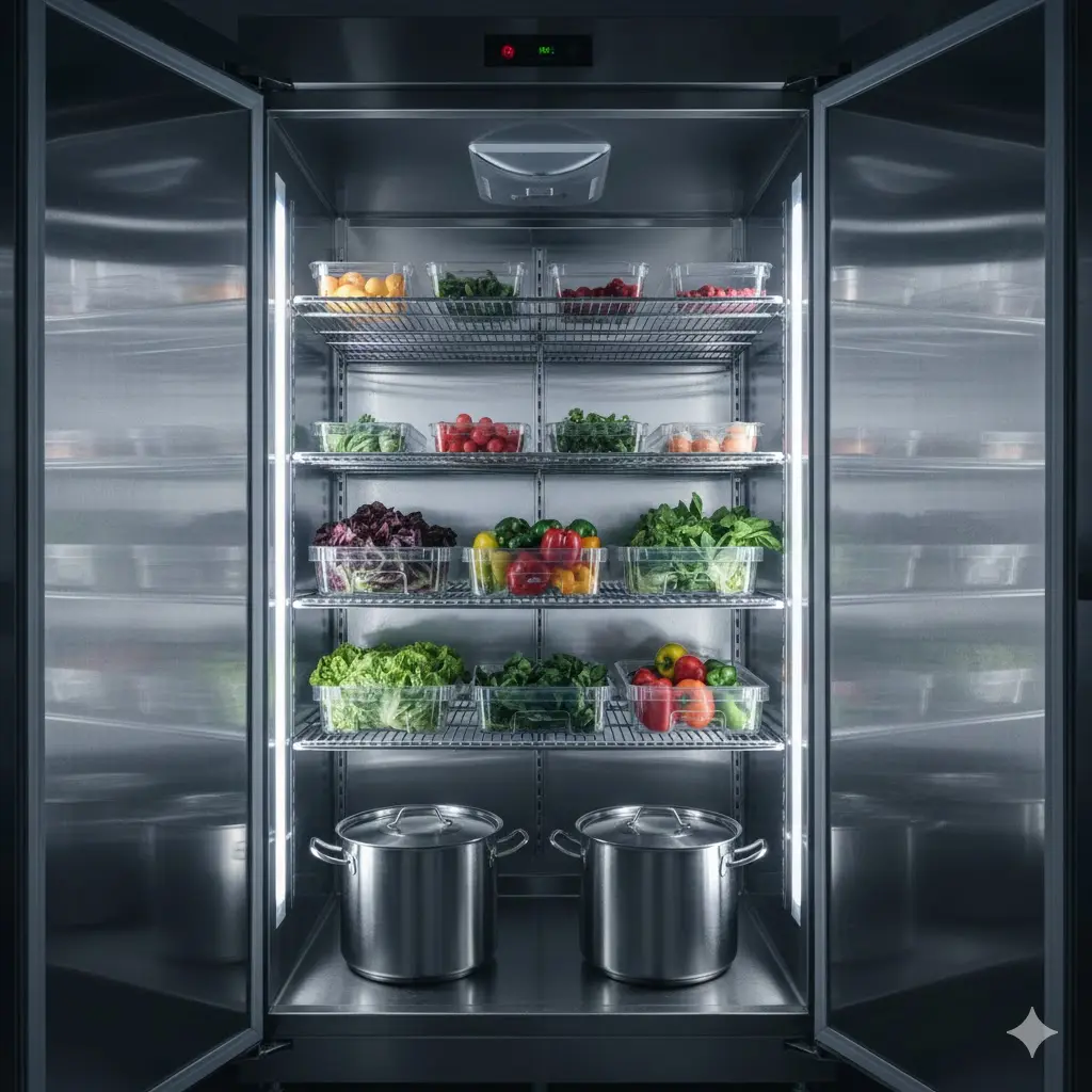 조리사의 동선과 식재료의 특성에 맞춰 설계된 1:1 맞춤형 내부 구조.