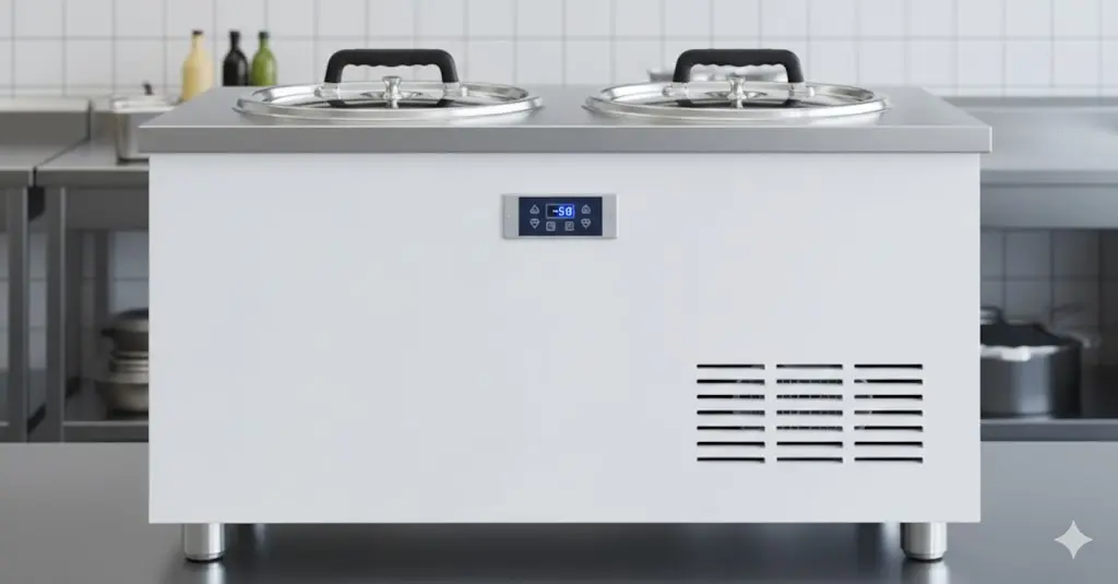 유니크·우성 등 기성 제품 대비 두꺼운 단열구조의 한성쇼케이스만의 육수냉장고