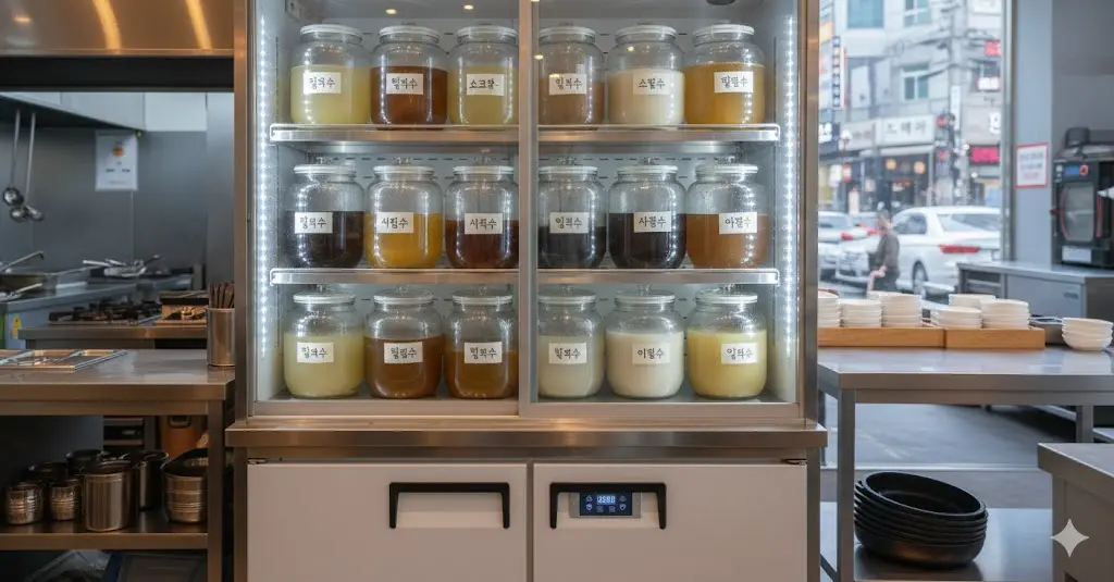 매장의 신선함을 극대화하는 육수냉장고 보관 시스템