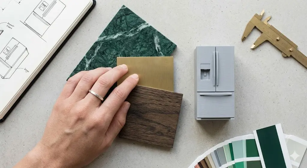 토핑테이블냉장고 커스텀 제작을 위한 다양한 프리미엄 소재 샘플