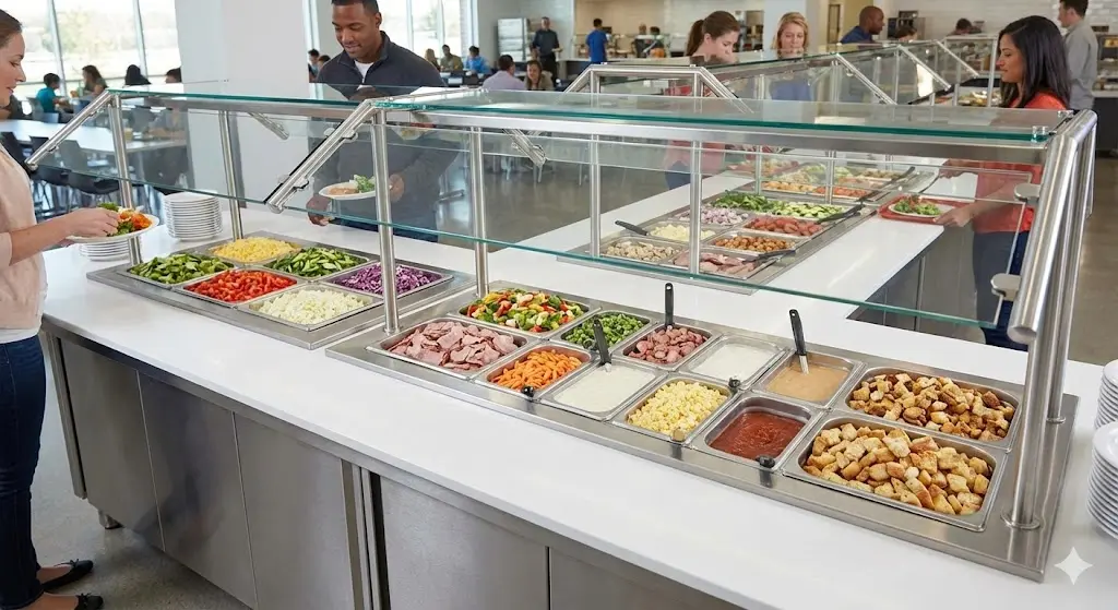 샐러드바 토핑테이블냉장고 