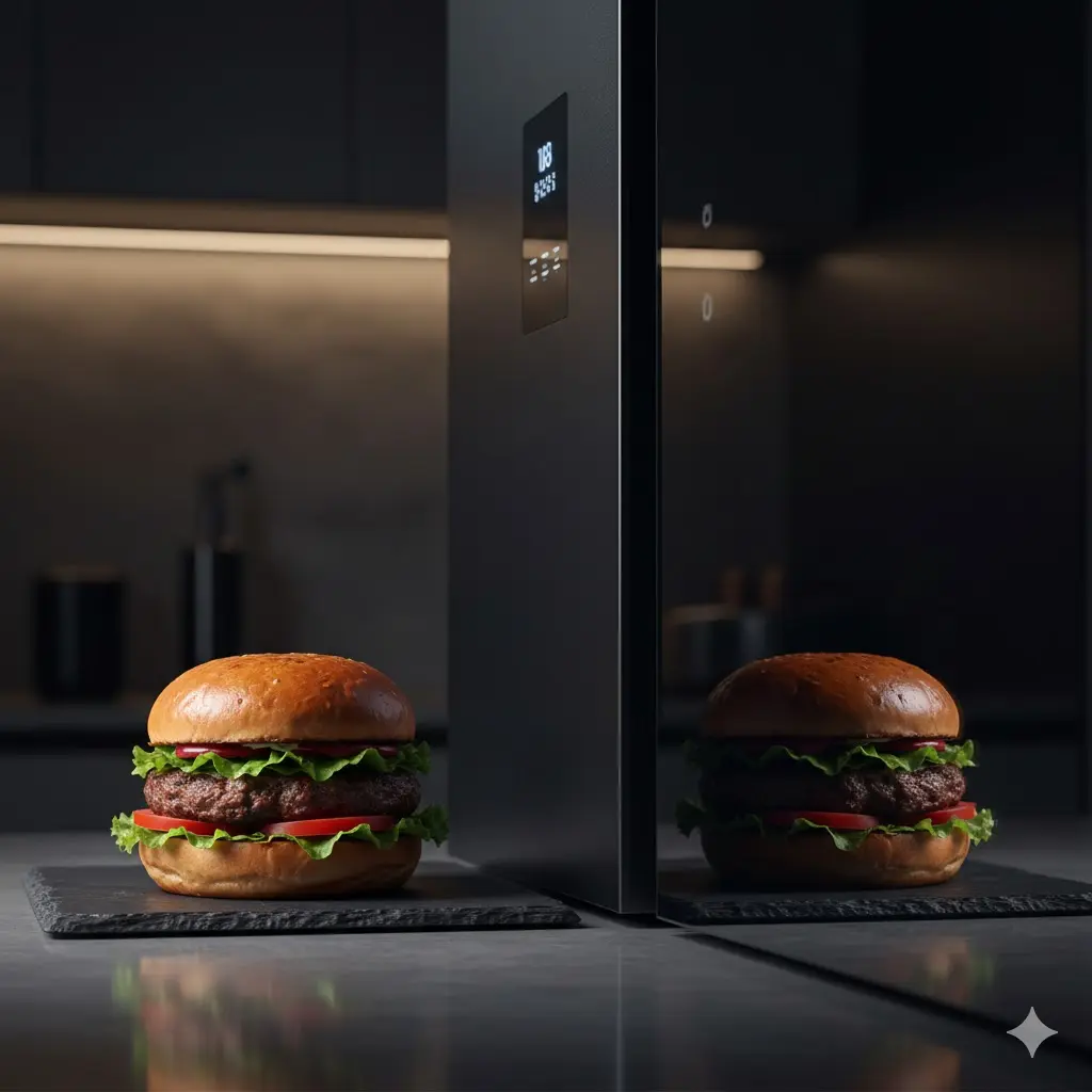 명품 수제버거와 하이엔드 냉장고가 조화