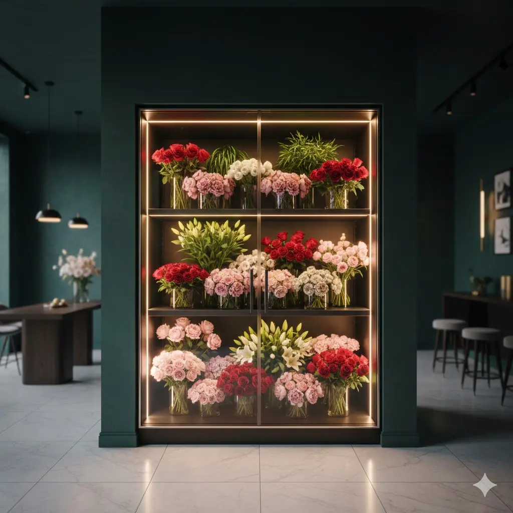공간의 품격을 완성하는 하이엔드 생화냉장고, 성공하는 플로리스트의 선택.