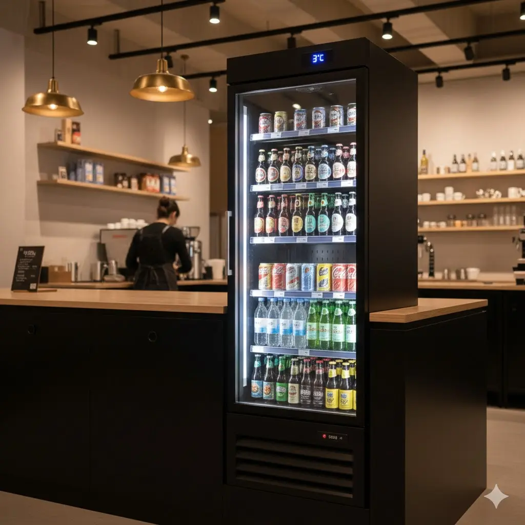 무광 블랙 프레임으로 모던한 인테리어를 완성하는 전문가용 업소용 쇼케이스