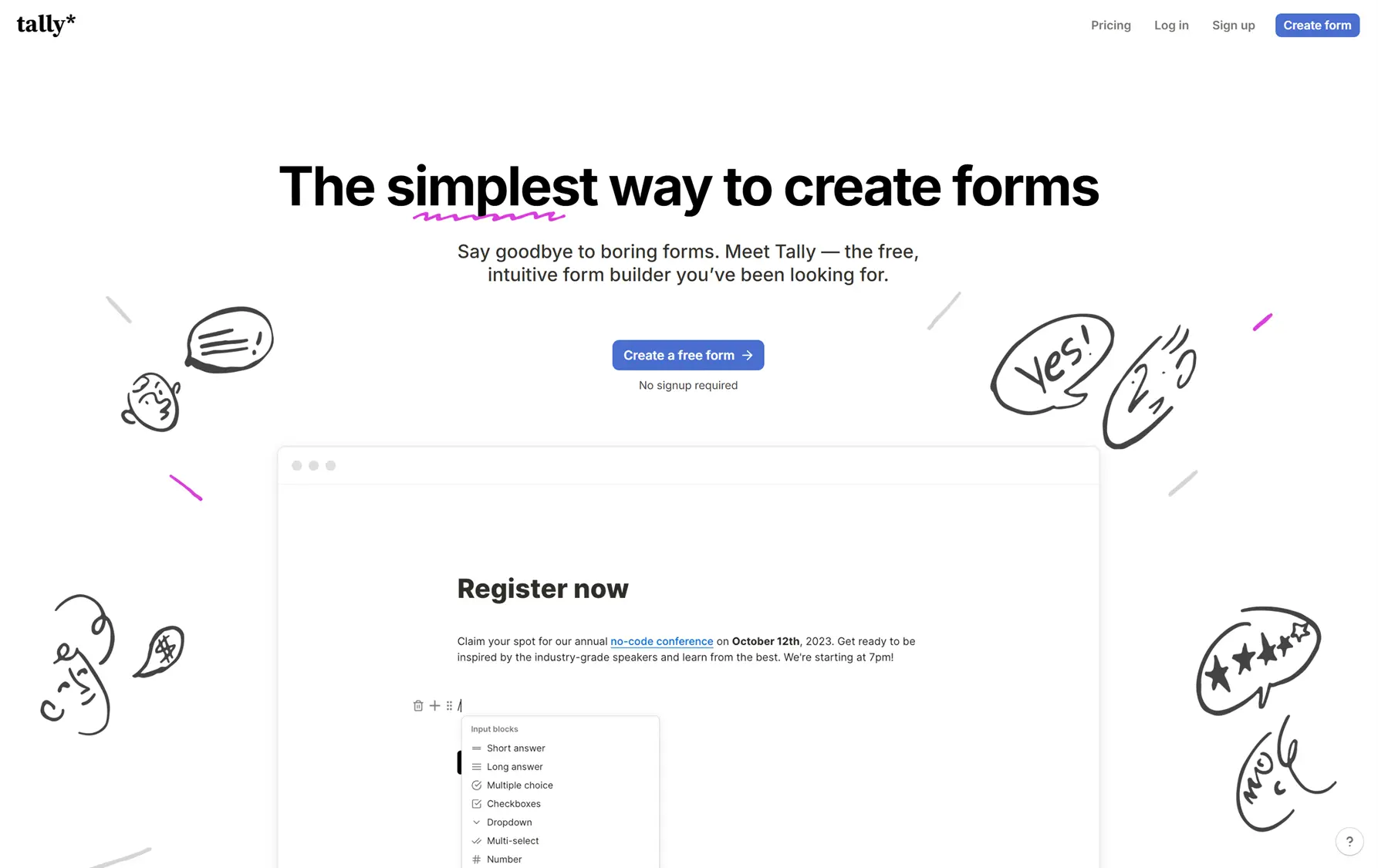 Tally(탈리) - 직관적인 사용법 & 높은 자유도의 경험 설계