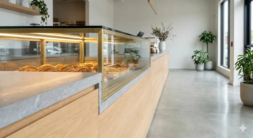 매장 인테리어와 일체감을 이루어 공간을 넓어 보이게 하는 빌트인 시공