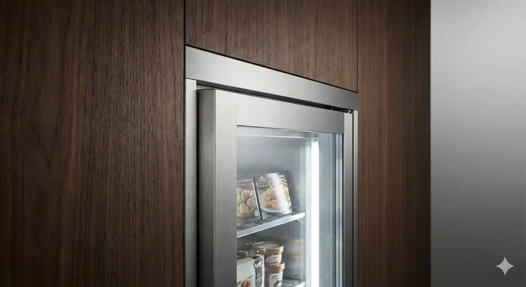 인테리어와 완벽하게 일체감을 이루는 비스포크 빌트인 카페냉동고 시공