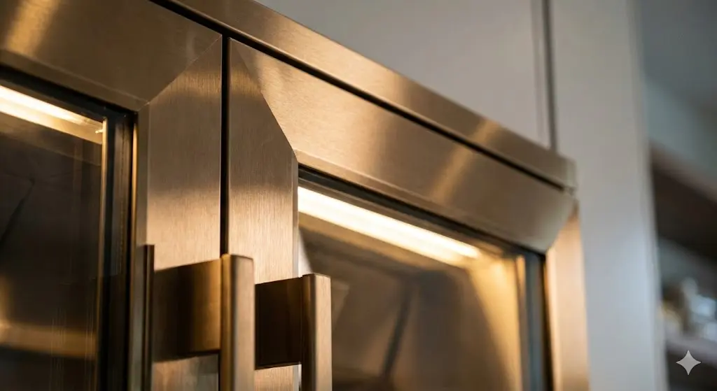 부식에 강하고 관리가 용이한 최고급 SUS 304 소재와 티타늄 마감