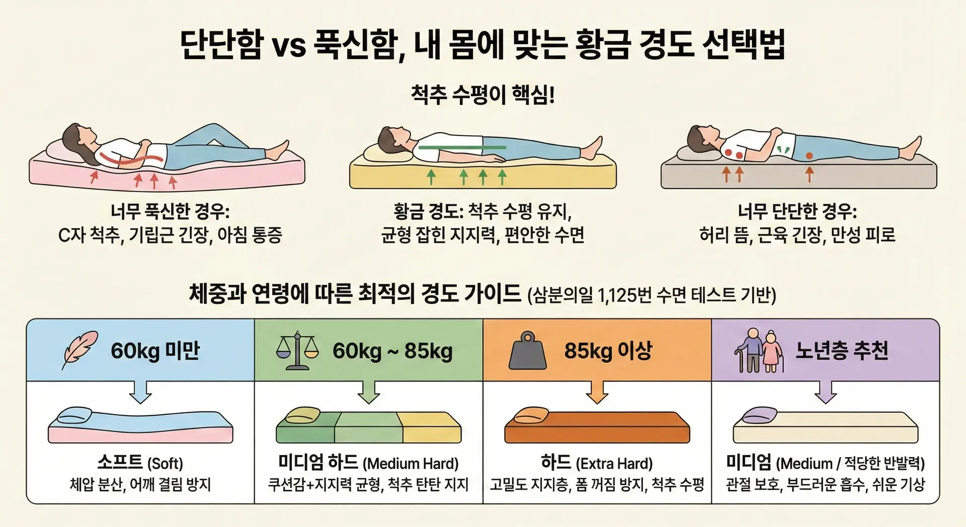 좋은 매트리스 구하는 법 - 완벽한 경도