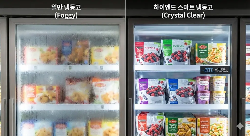 시인성 비교 (안티-포그 기술)