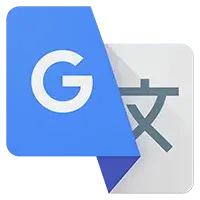 Official Google Translate app logo, a essential travel tool for real-time camera and text translation for international tourists visiting South Korea.